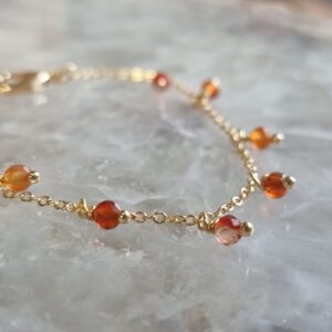 Armband edelstenen chain (18K verguld goud op messing) meerdere soorten